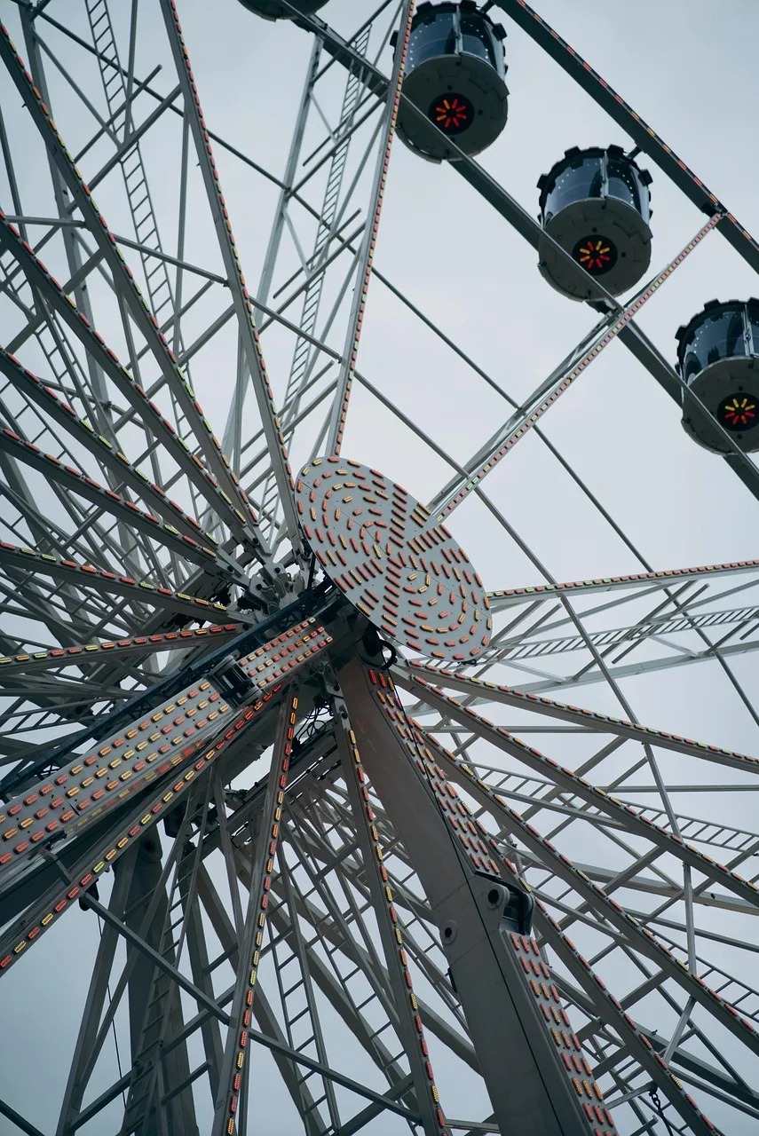 rotella di ferris, parco a tema, parco divertimenti, giro nel parco a tema
